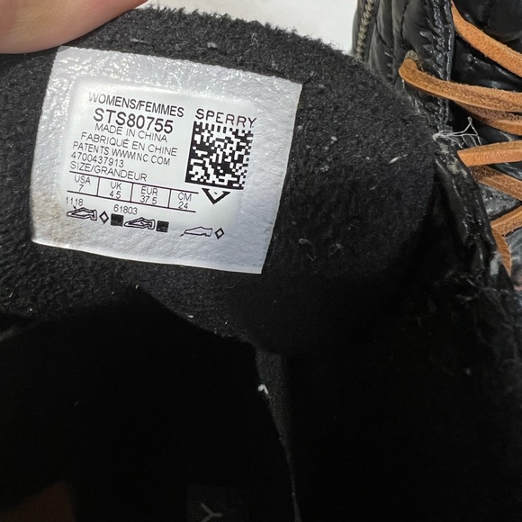 Sperry Skinny Quilt Textile/Eva Limitied Edition Boot Ladies Size 7 Side Zip EUC - Picture 6 of 7